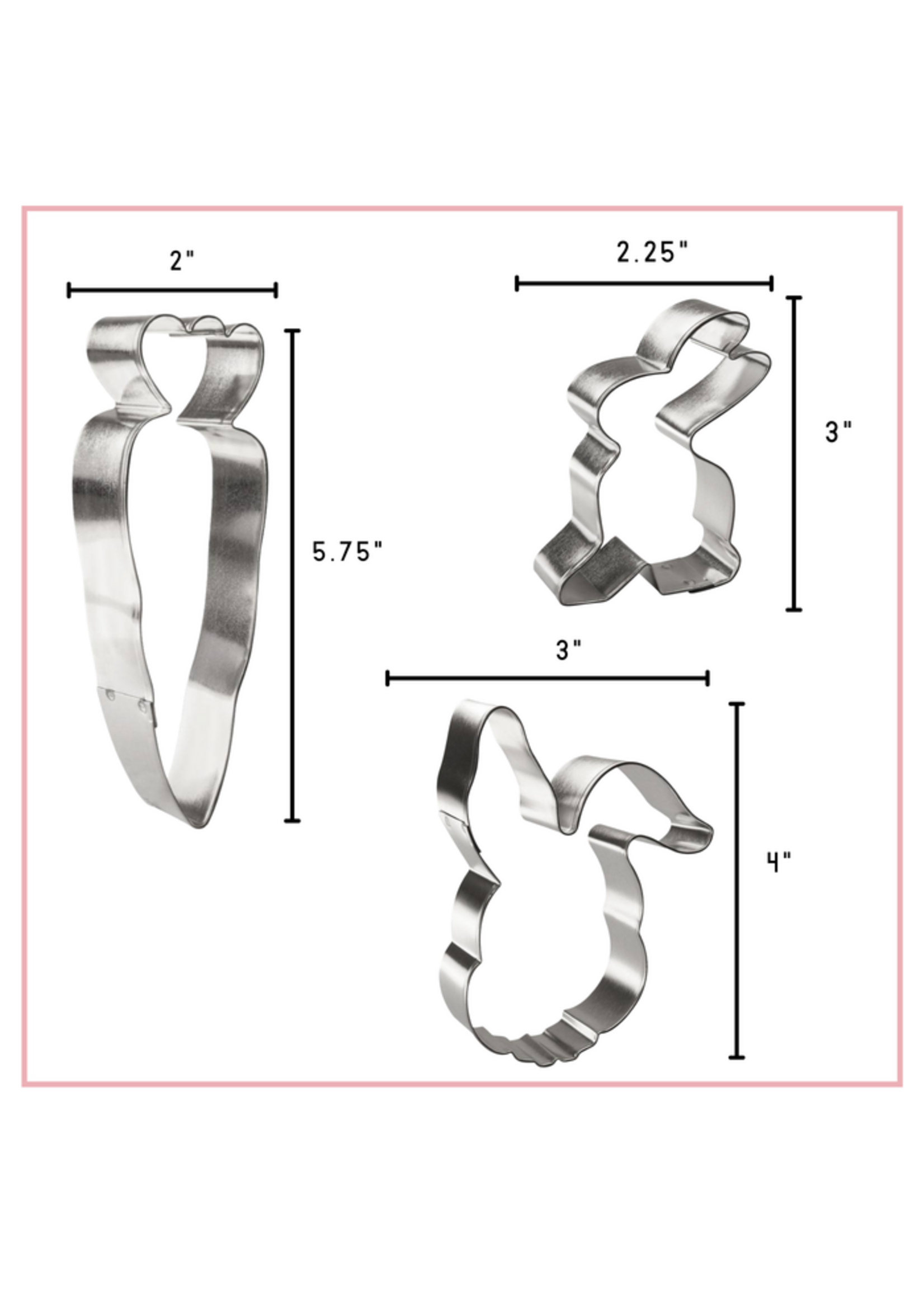 CookieCutter.com Easter Cookie Cutter 3 Piece Set