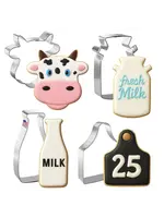 CookieCutter.com Dairy Cow Cookie Cutter 4 Piece Set