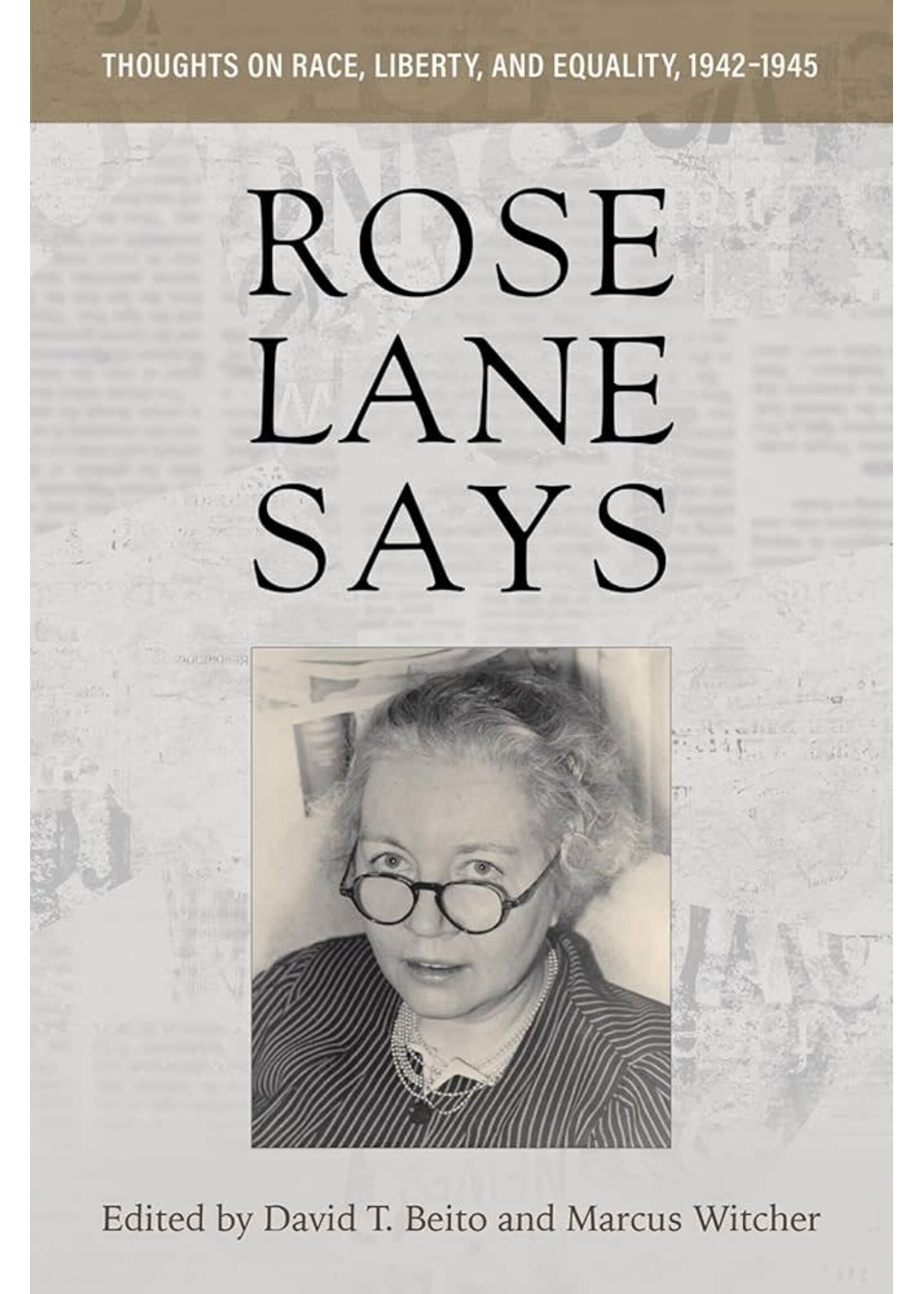 SD State Historical society press Rose Lane Says, Hardback