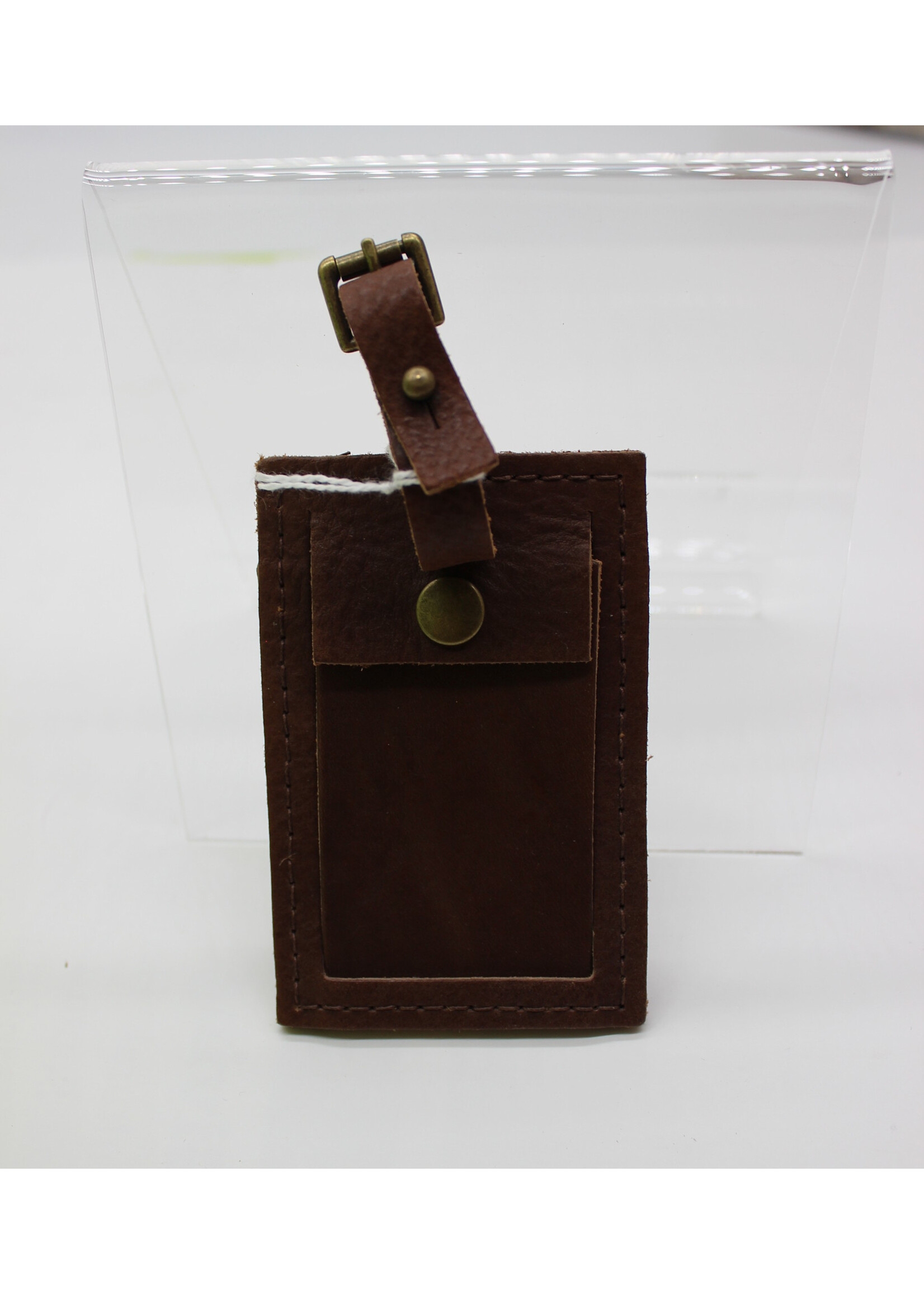 Buffalo Leather Luggage Tag
