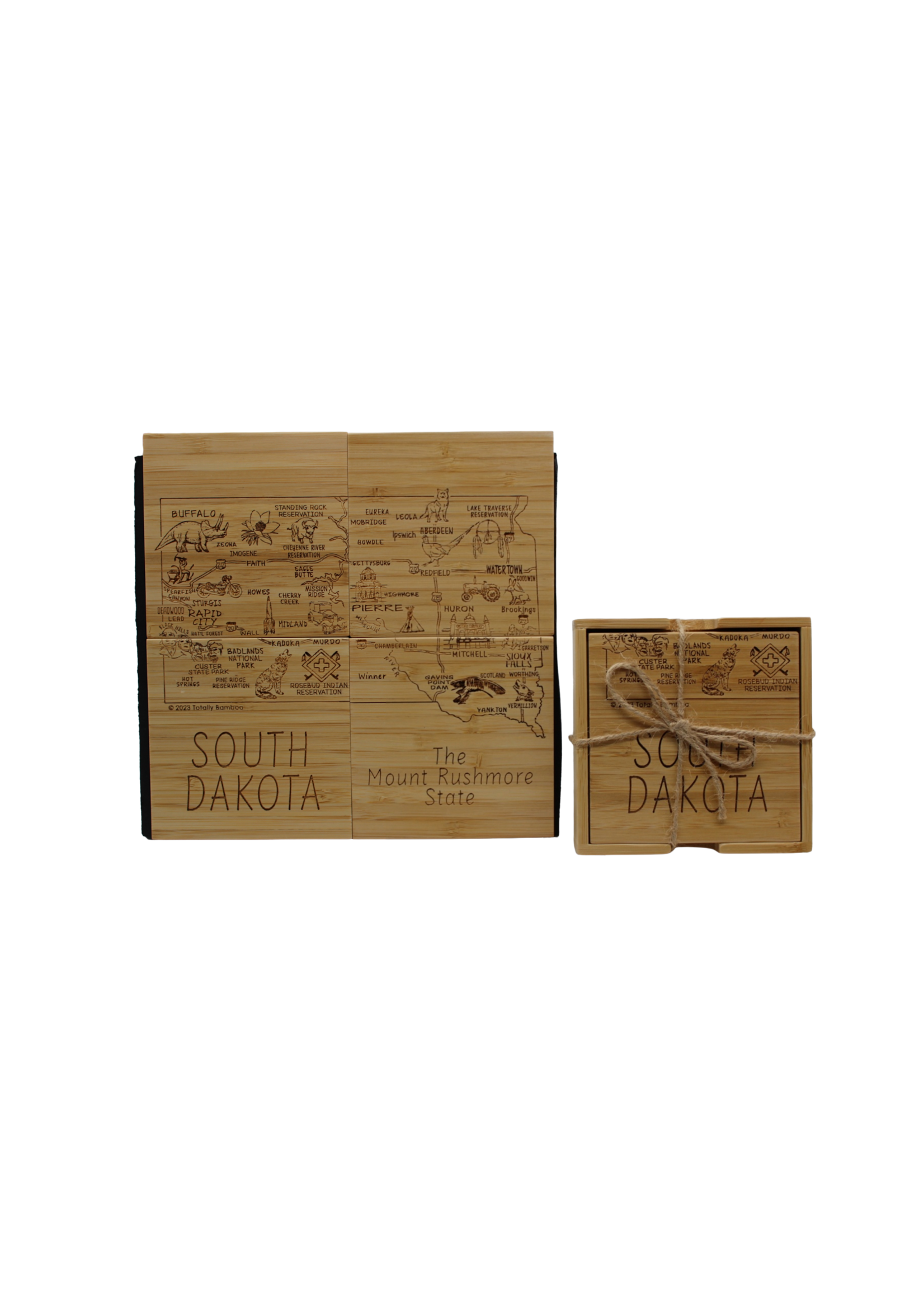 Totally Bamboo SD Puzzle Coasters Set