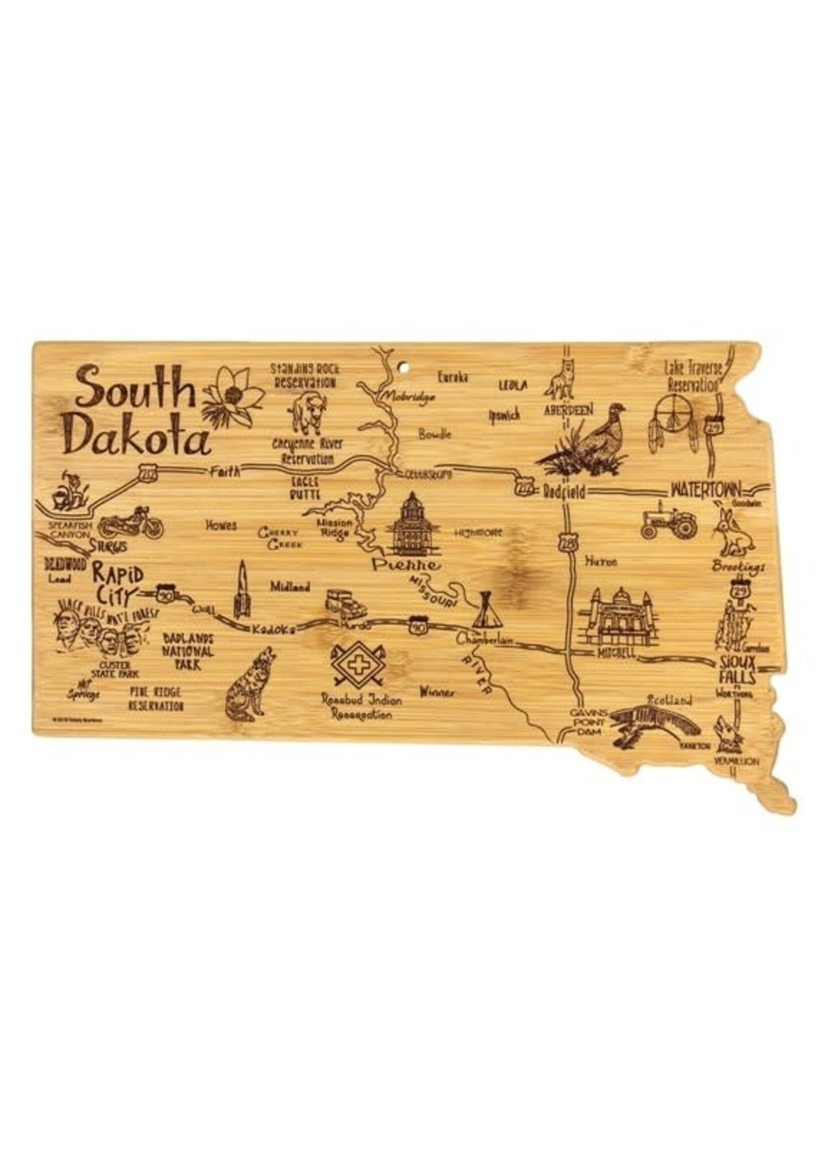 Totally Bamboo Destination SD Cutting Board with Engraved Artwork
