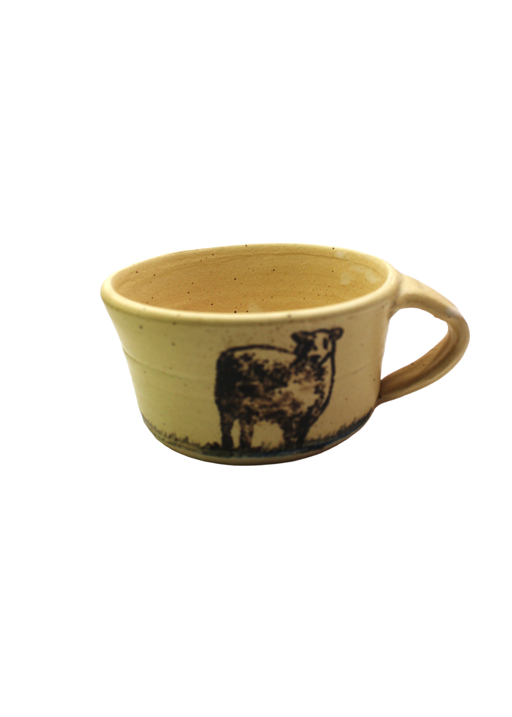 Dakota Stoneware Pottery Dakota Stoneware Bowl w/Handle Sheep