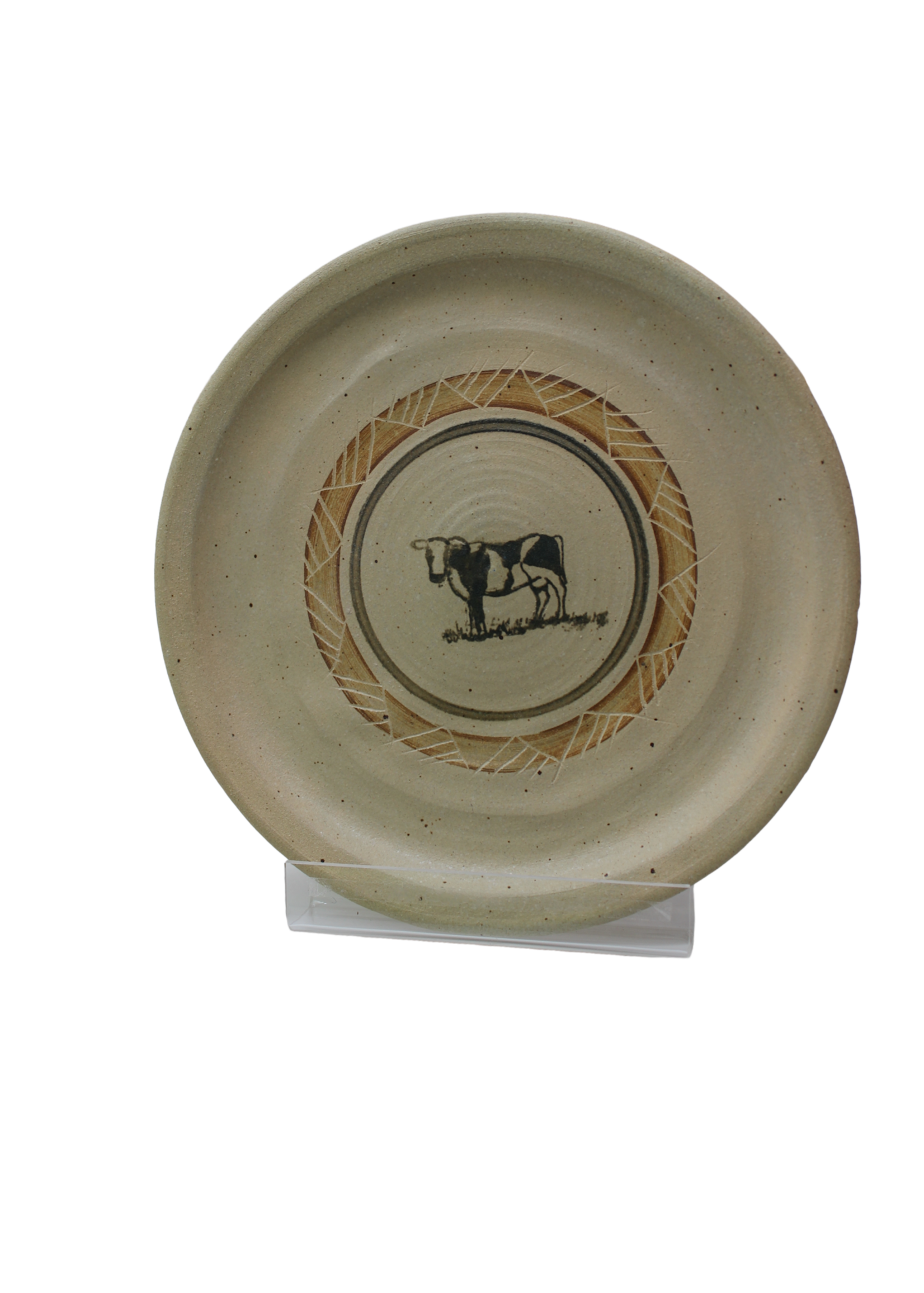 Dakota Stoneware Pottery Dakota Stoneware Dinner Plate -  Holstein Cow