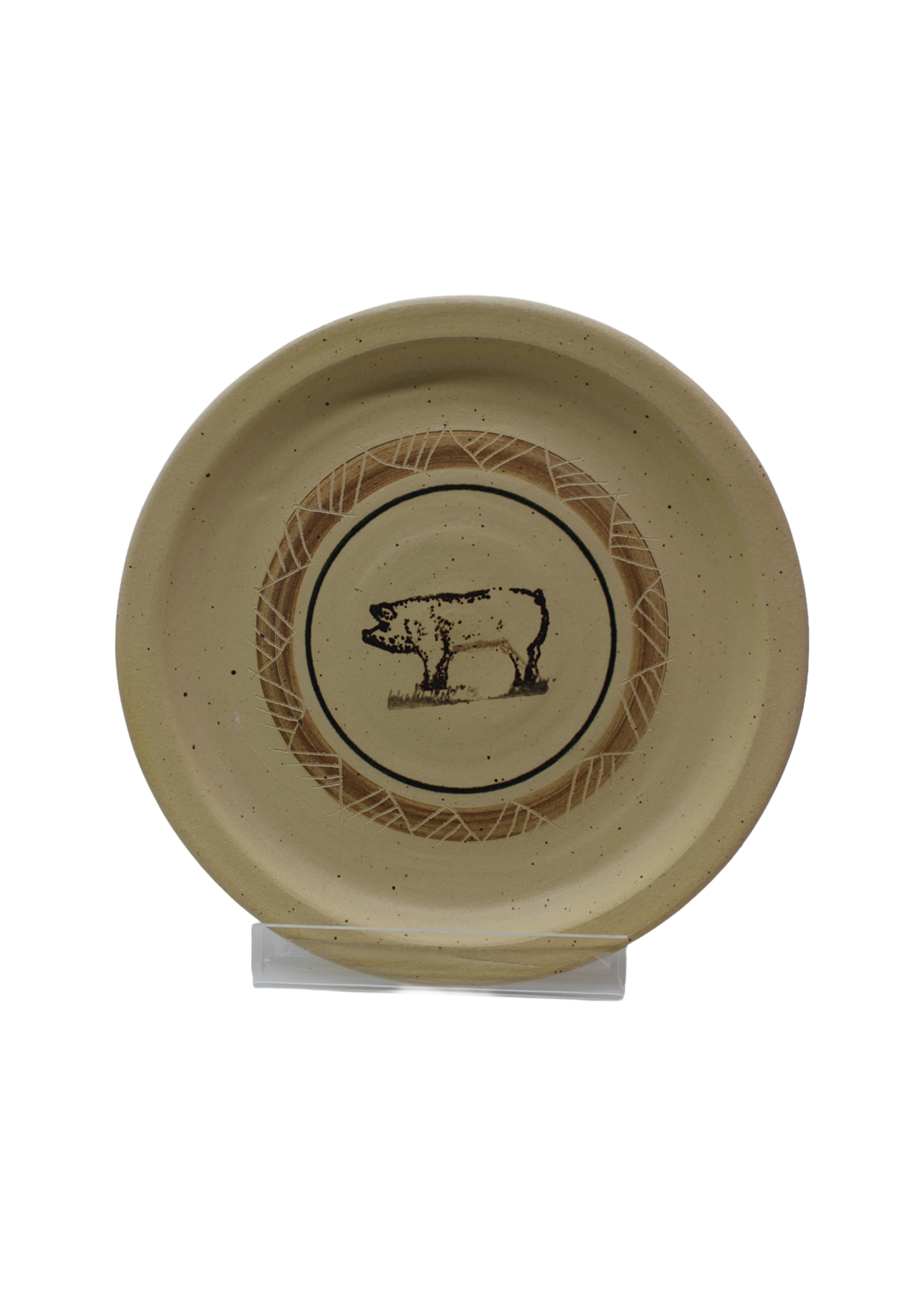 Dakota Stoneware Pottery Dakota Stoneware Dinner Plate -  Pig