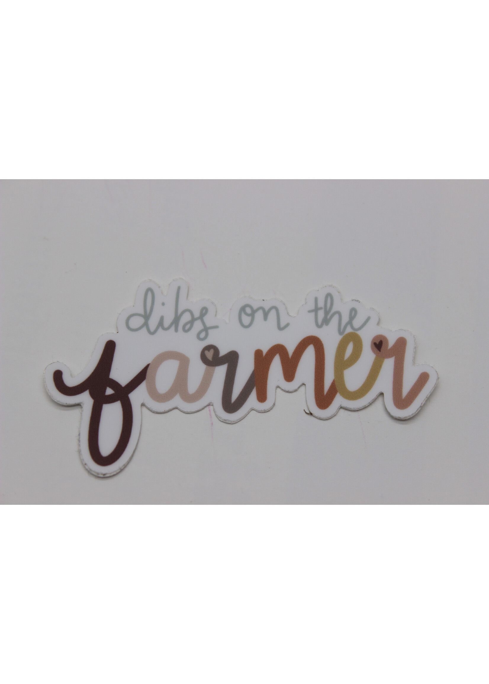 Cows and Crayons Dibs on the Farmer- Sticker