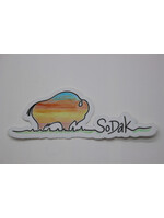 Kevin & Kaia SoDak Buffalo  SD sticker