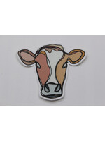 Cows and Crayons Neutral Cow Sticker