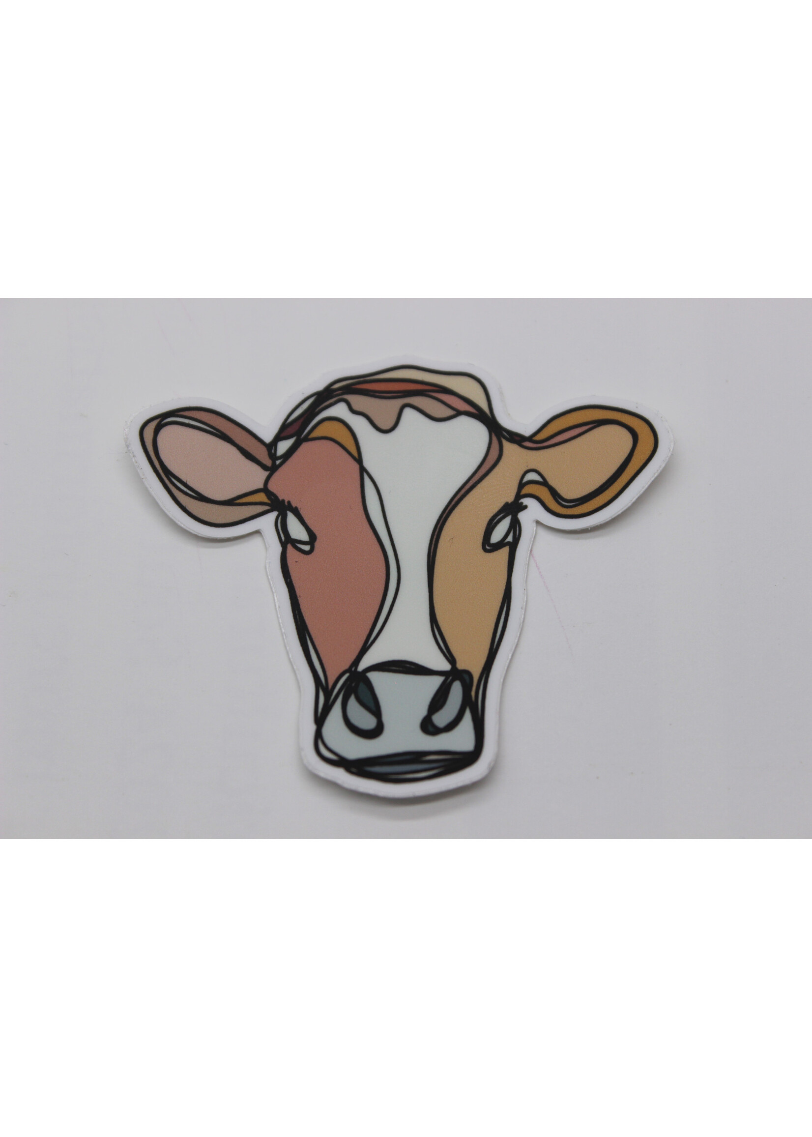 Cows and Crayons Neutral Cow Sticker