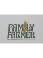 Cows and Crayons Retro Family Farmer Wheat- Sticker