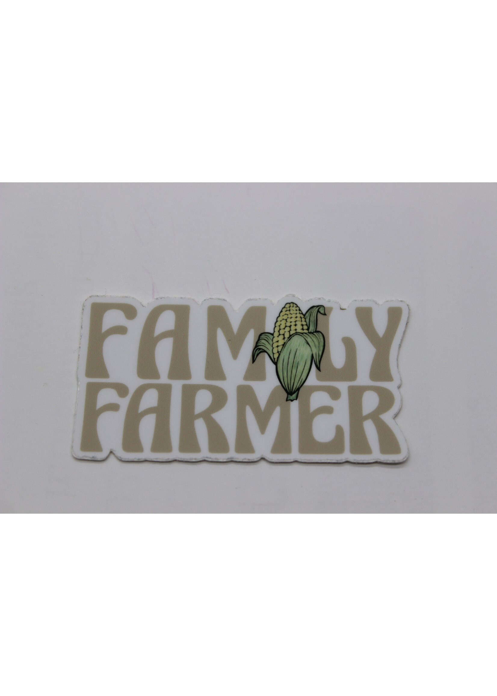 Cows and Crayons Retro Family Farmer- Sticker