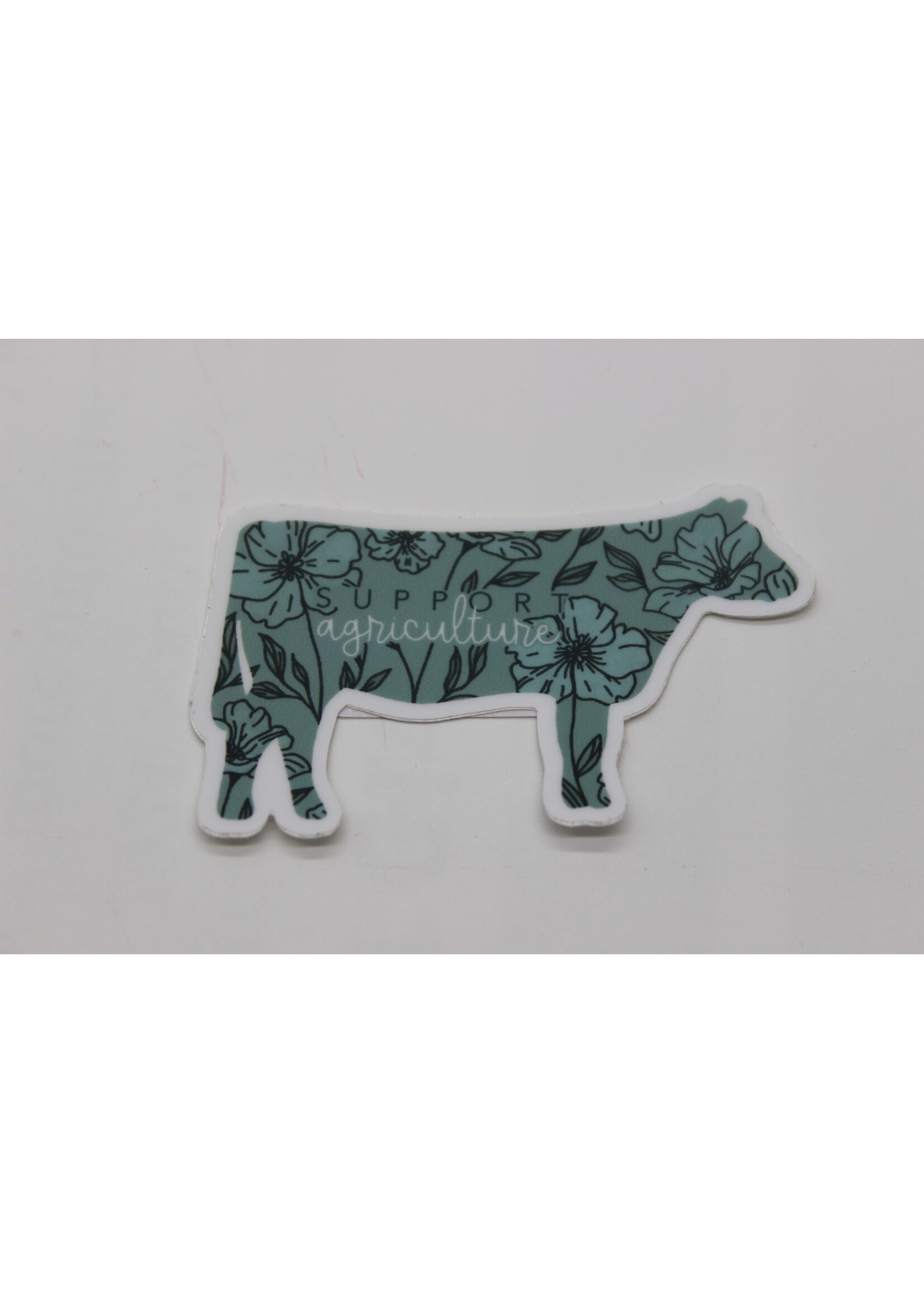 Cows and Crayons Support Agriculture Cow- Sticker