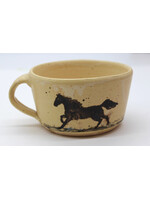 Dakota Stoneware Pottery Dakota Stoneware Bowl w/Handle Horse