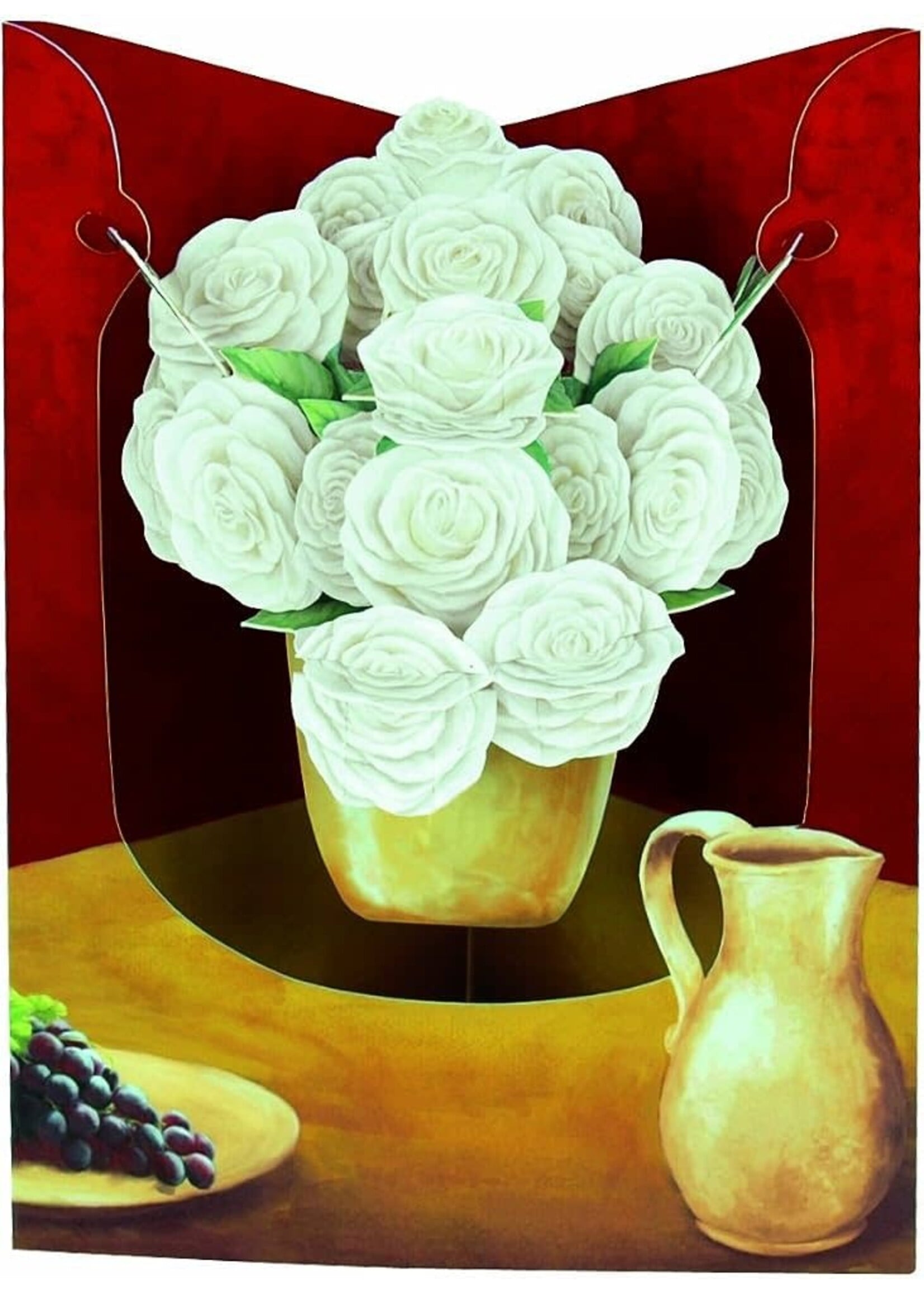 Swing Card- Vase of Roses
