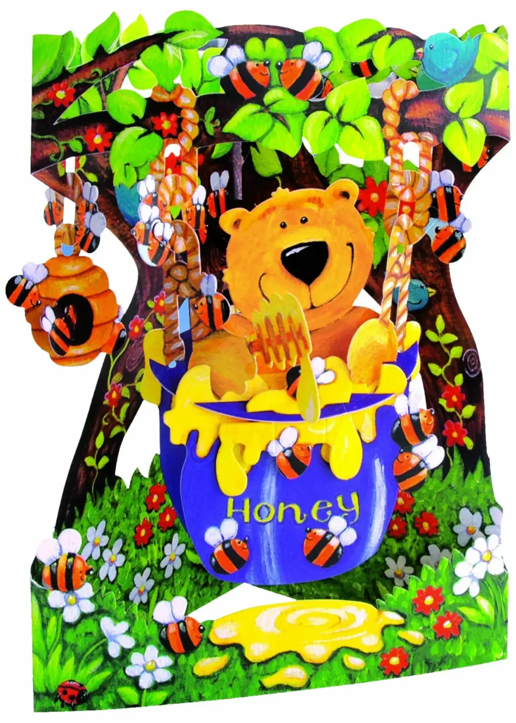 Swing Card - Honey Bear