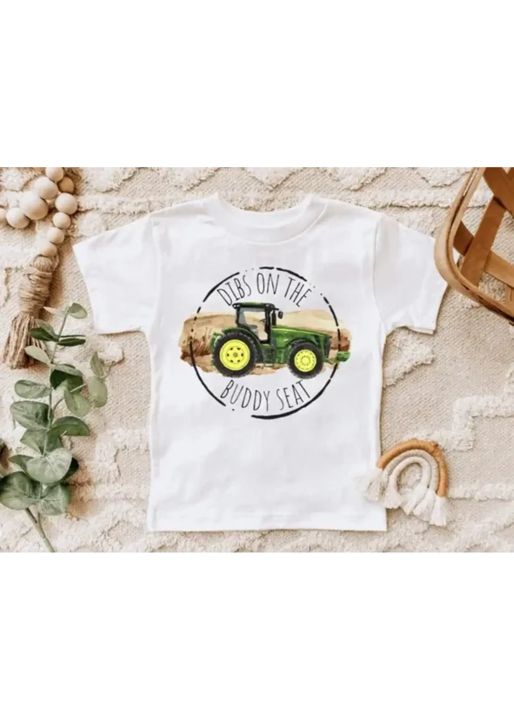 AvaryMae Inspirations Dibs on the buddy tee shirts-Green, 3T