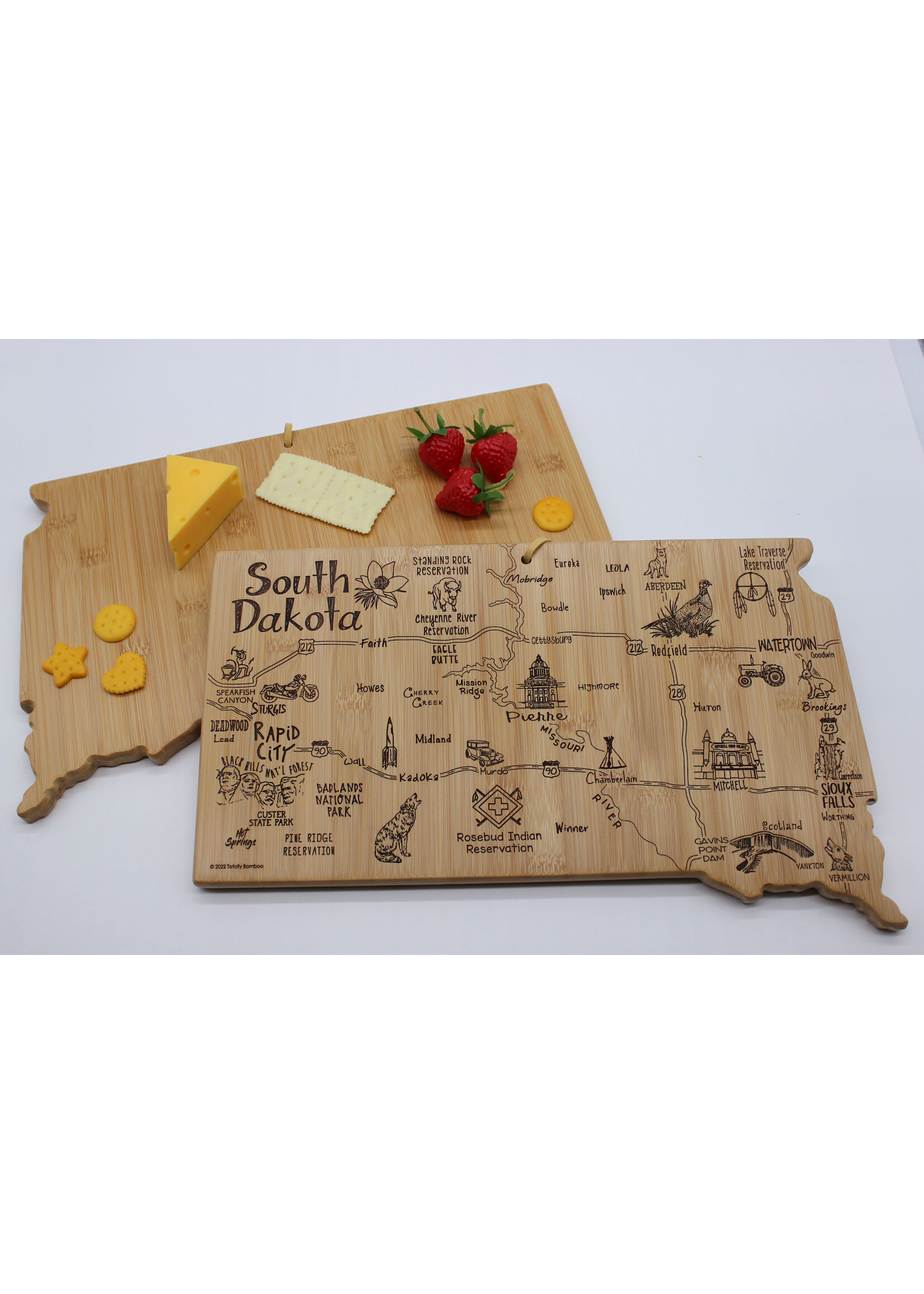 Totally Bamboo Destination SD Cutting Board with Engraved Artwork