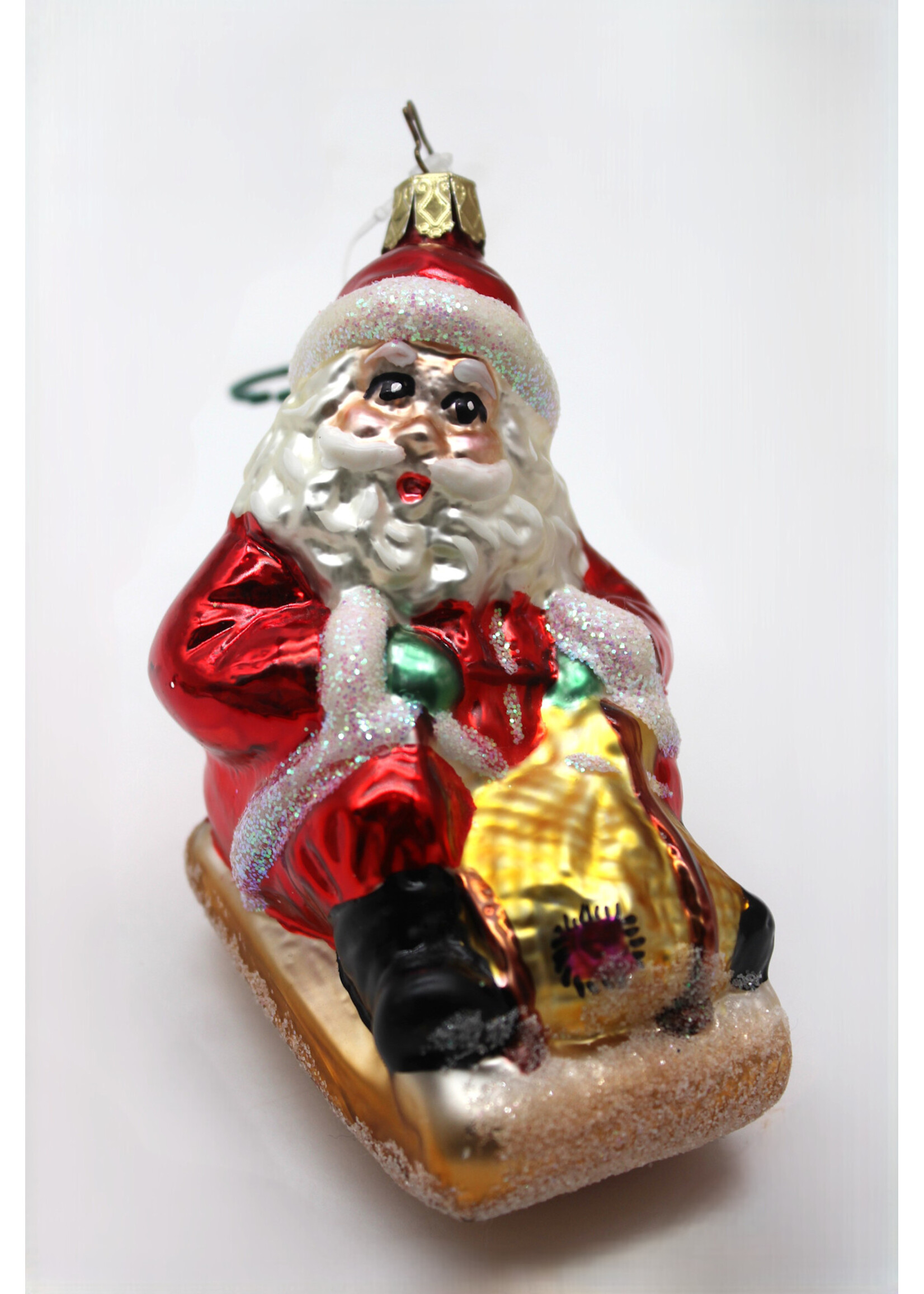 SLEDDING SANTA Orna
