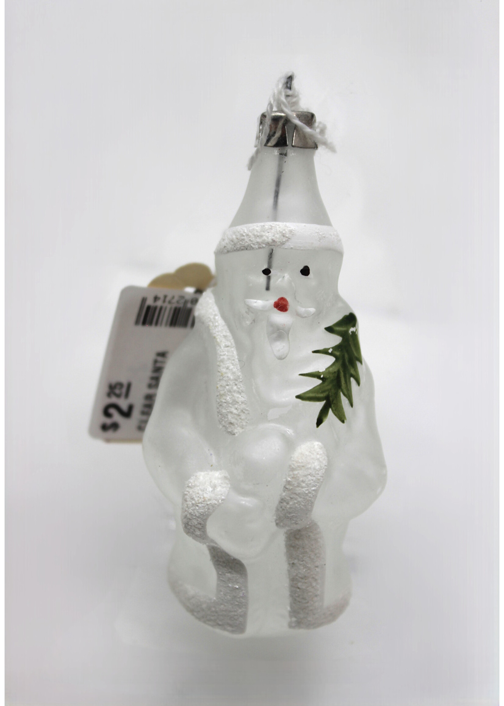 CLEAR SANTA ORNA