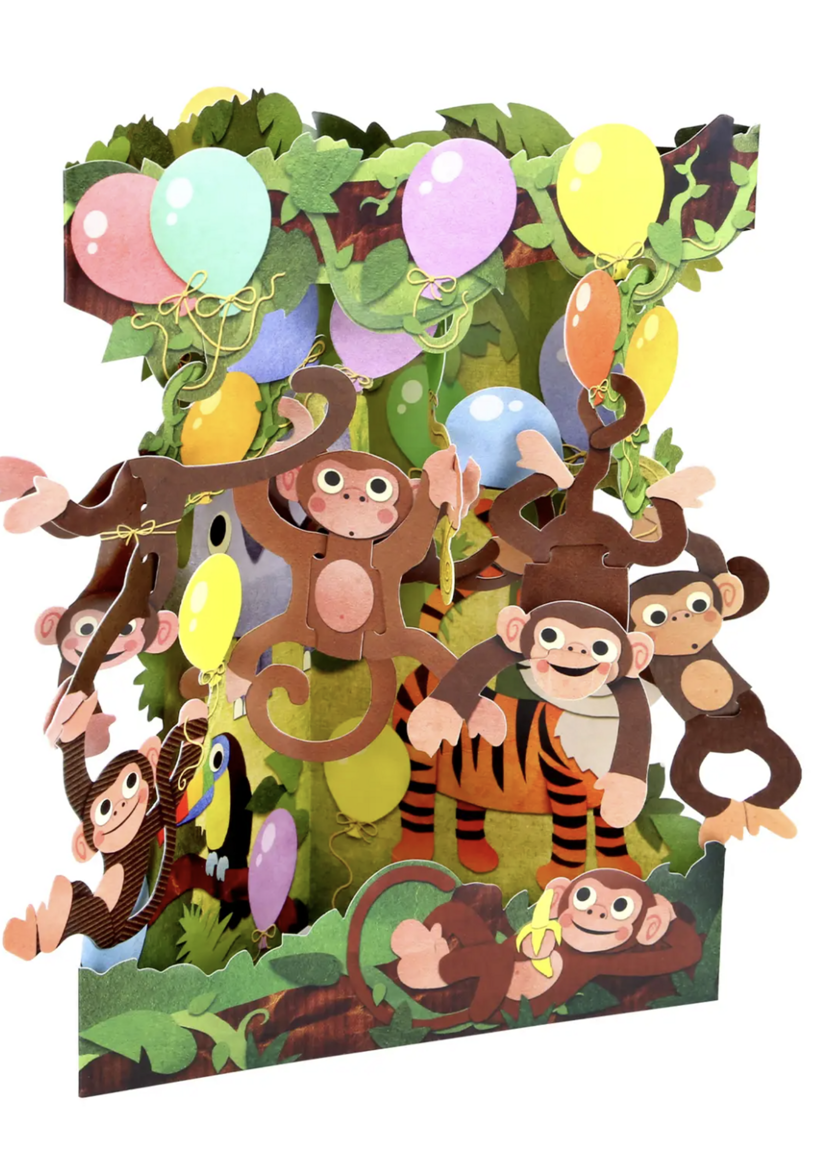 Toysmith Swing Card - Monkey Party