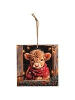 CWI Gifts Cozy Winter Baby on the Farm Ornament - Highland Cow