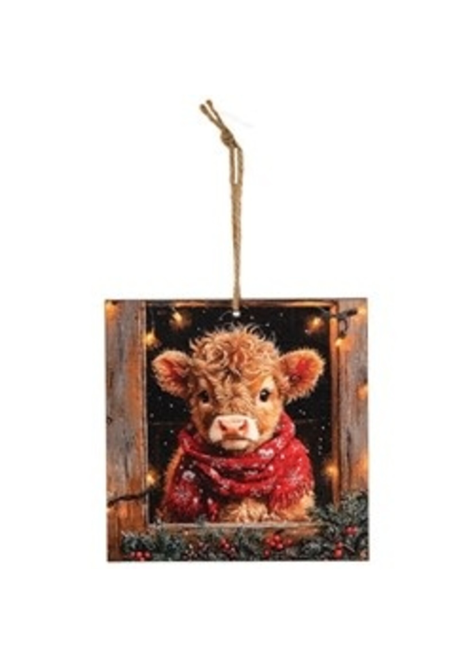 CWI Gifts Cozy Winter Baby on the Farm Ornament - Highland Cow