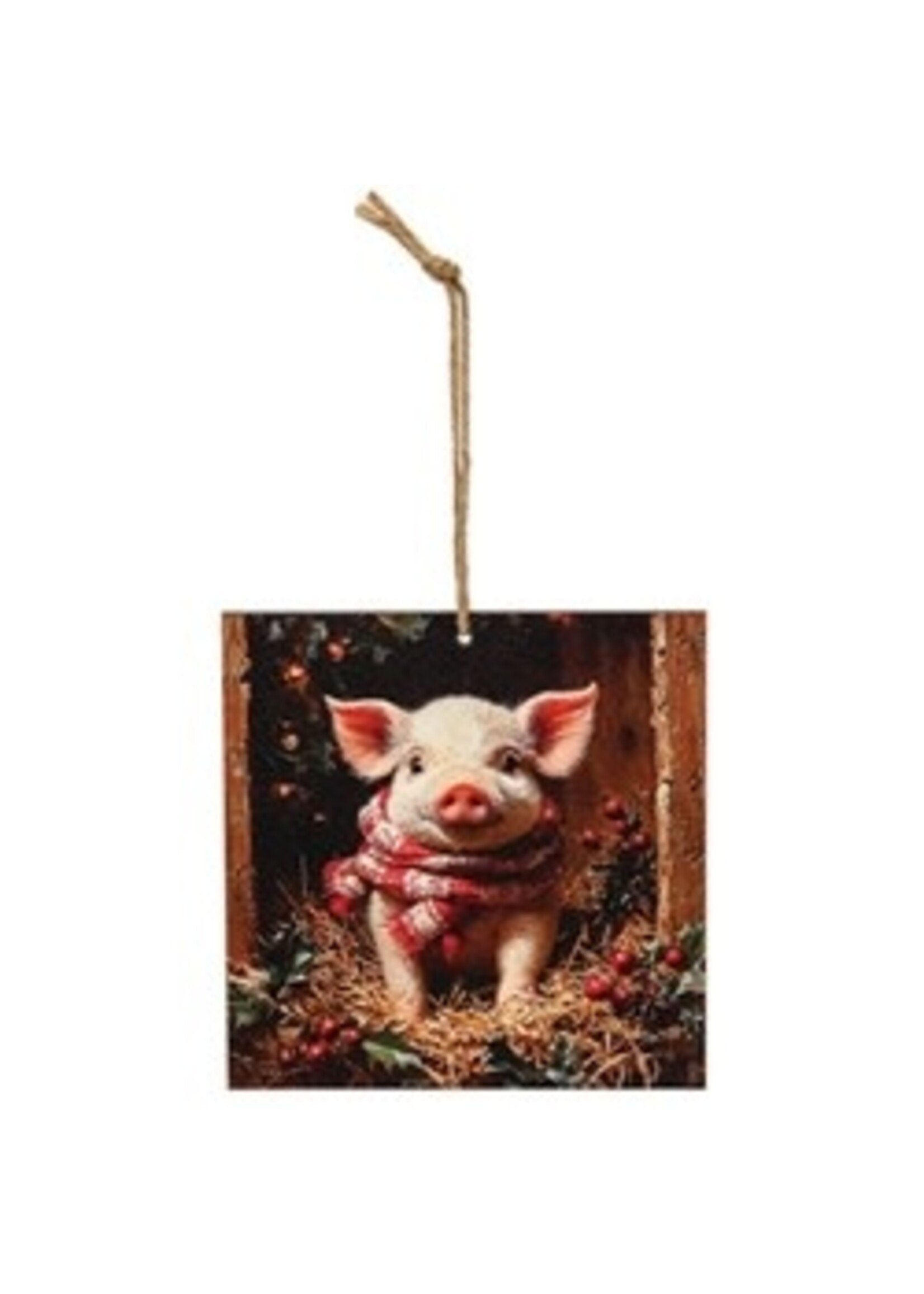 CWI Gifts Cozy Winter Baby on the Farm Ornament - Pig