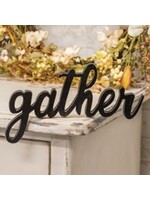 CWI Gifts Hanging Black Script Gather Sign