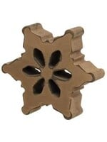 CWI Gifts Antiqued Wooden Chunky Snowflake - With holes