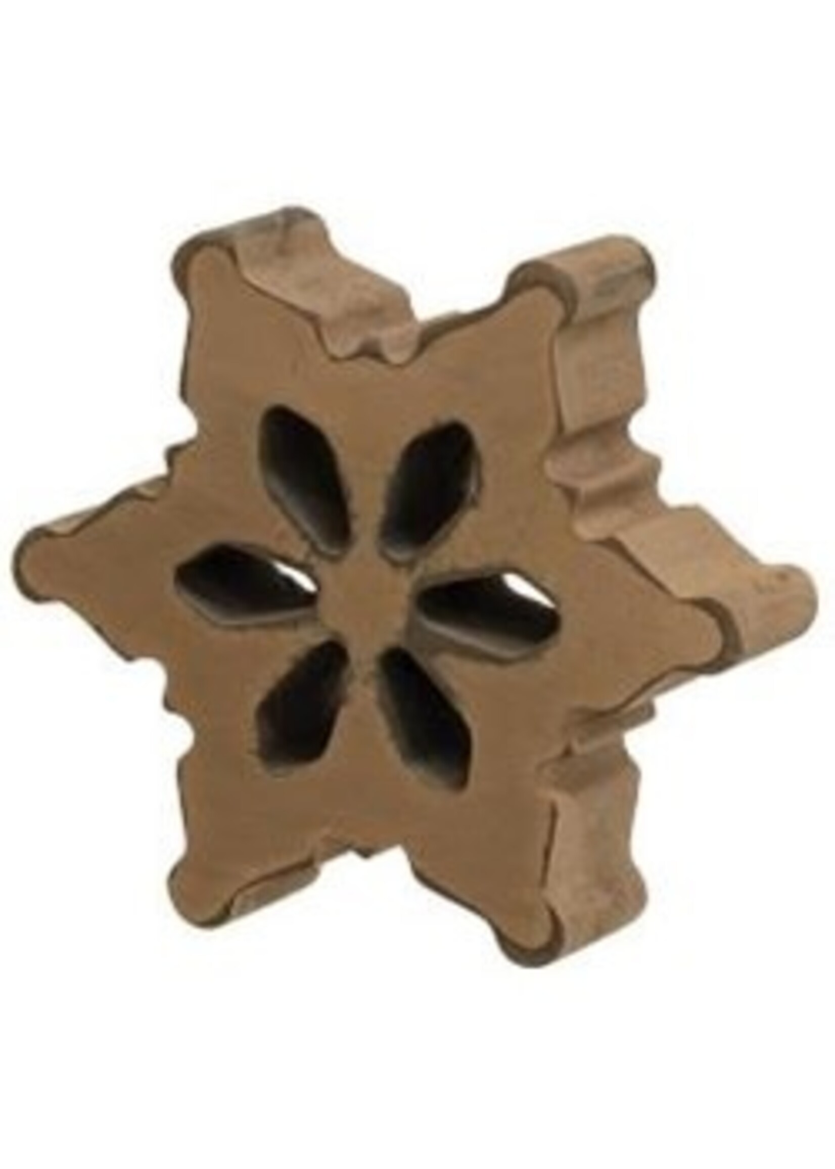 CWI Gifts Antiqued Wooden Chunky Snowflake - With holes