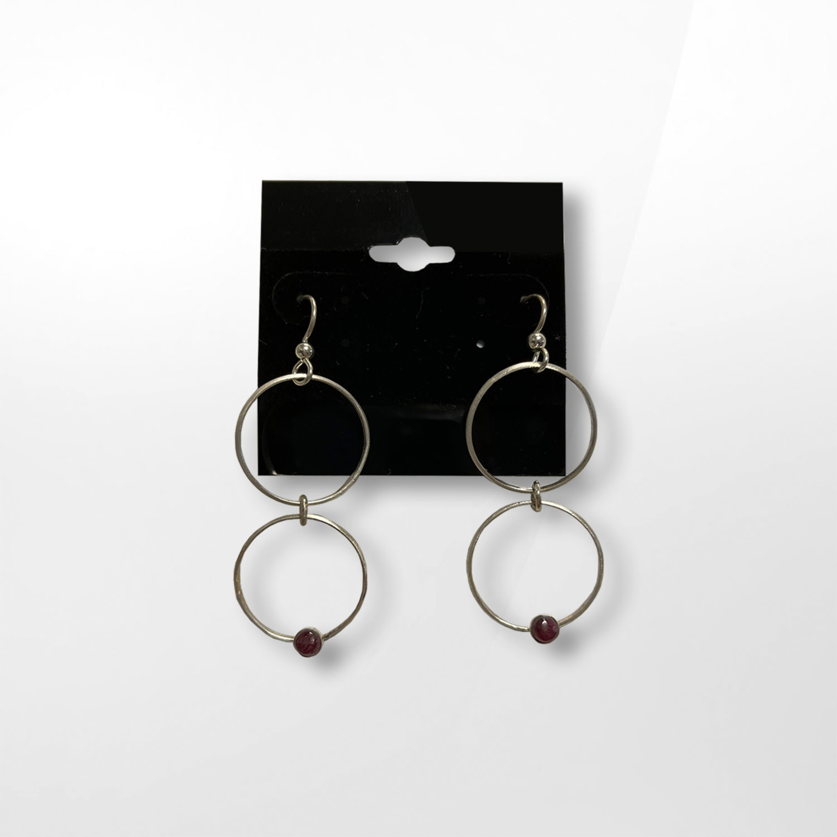ZX Silver, Ruby Earrings