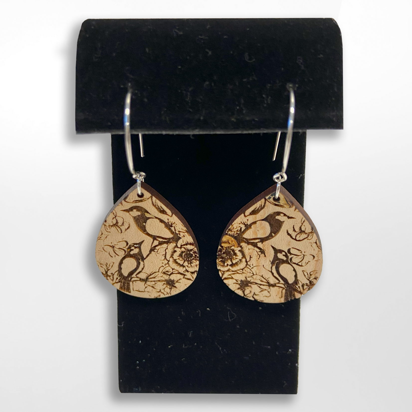 Artisan Made Creations Artisan Made Creations, Bird Engraved Earrings