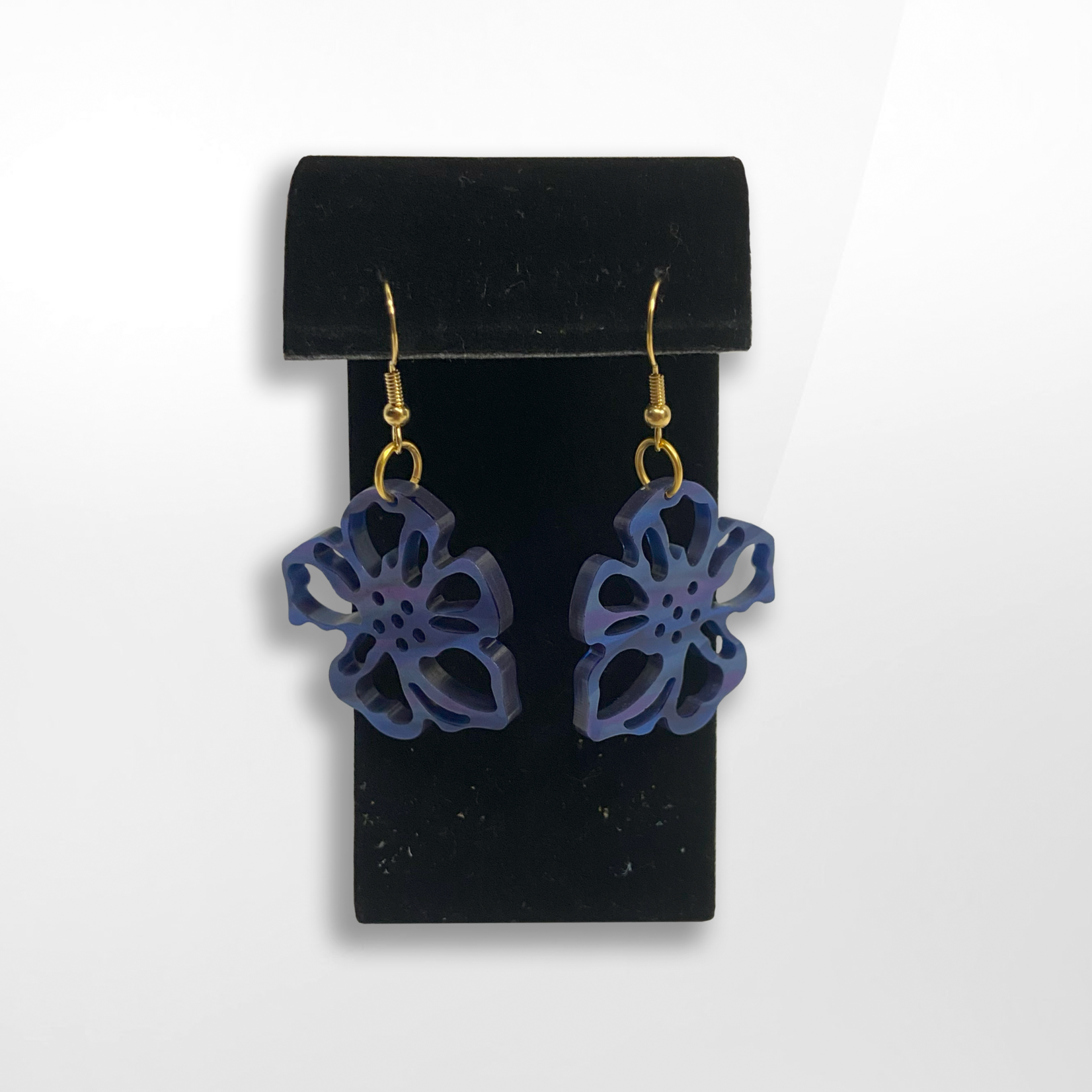 Artisan Made Creations Artisan Made Creations, Blue Flower Earrings