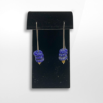 Artisan Made Creations, Blue and Yellow Beaded Earrings