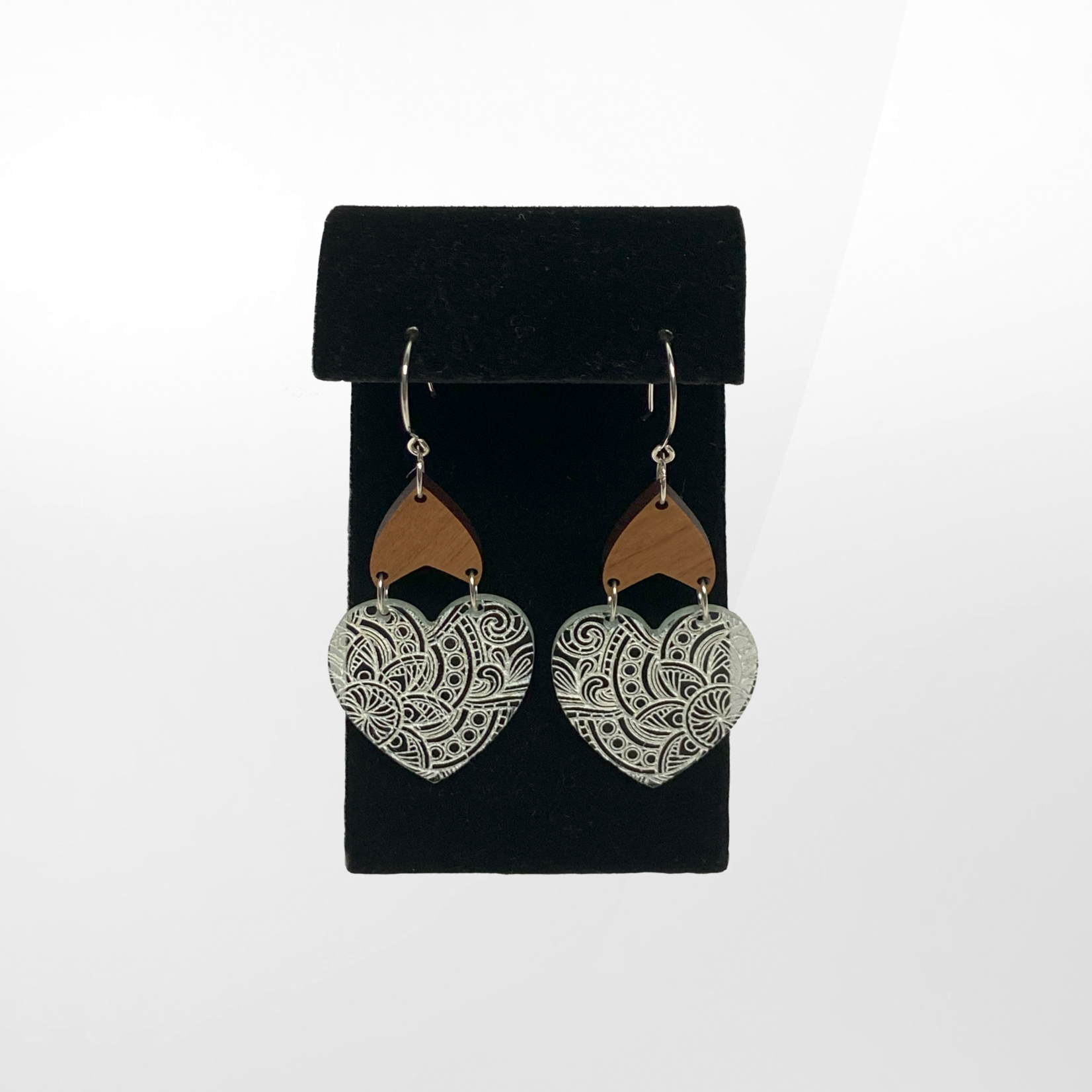 Artisan Made Creations, Engraved Heart Earrings