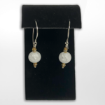 Artisan Made Creations Artisan Made Creations, White Crackle Quartz Beaded Earrings