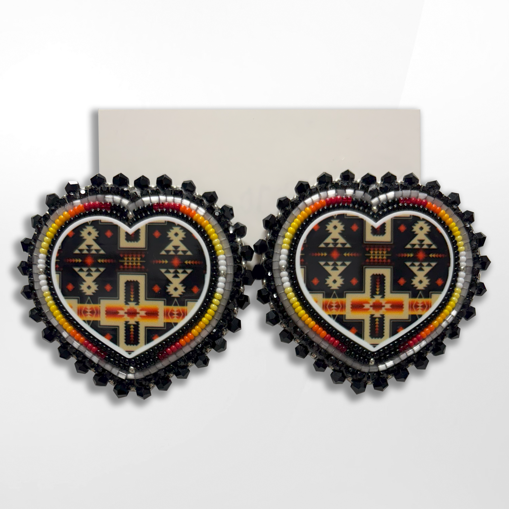 Grandriver Creations, Black Heart Earrings