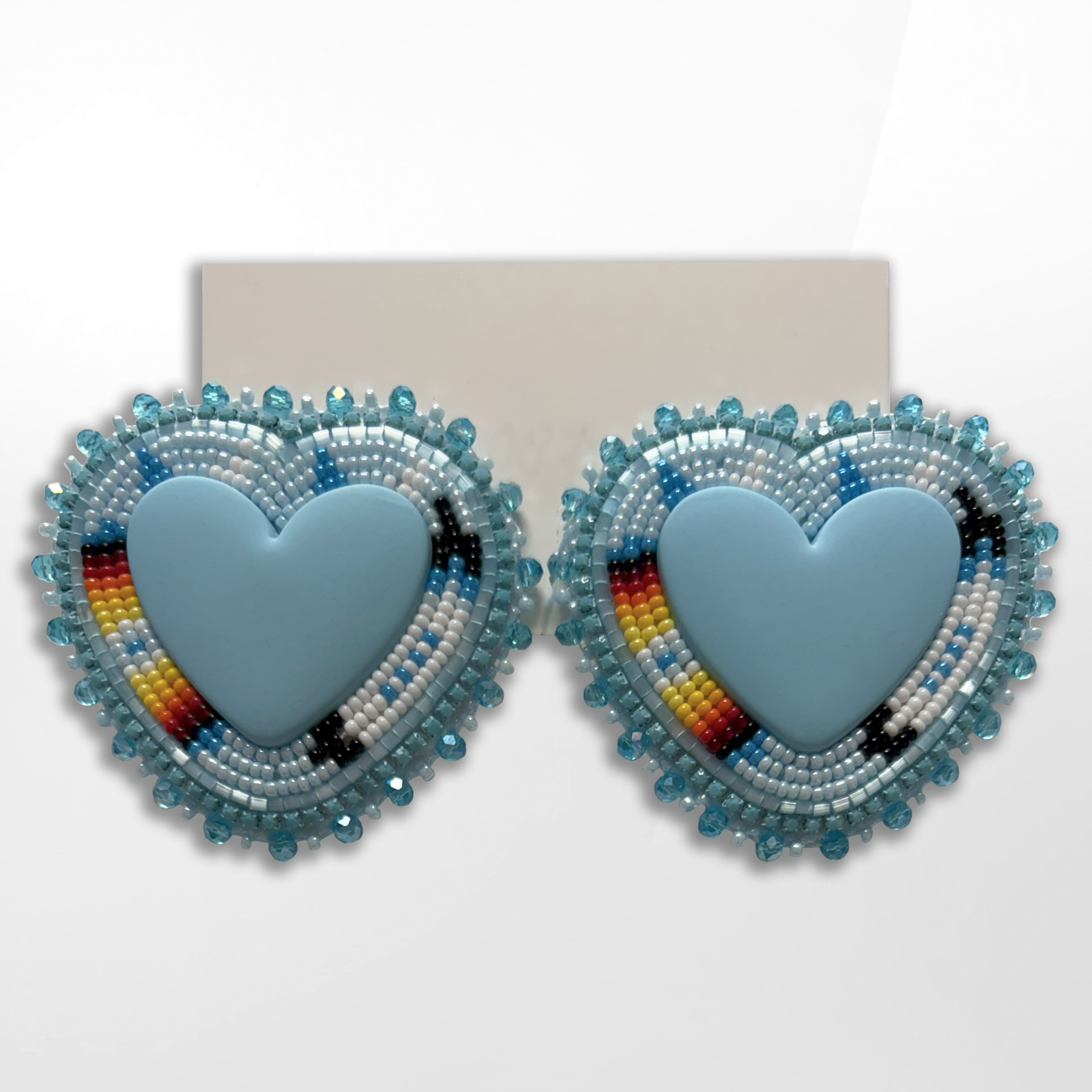 Grandriver Creations Grandriver Creations, Blue Heart Earrings