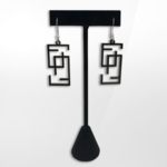 Artisan Made Creations, Black Rectangle Earrings