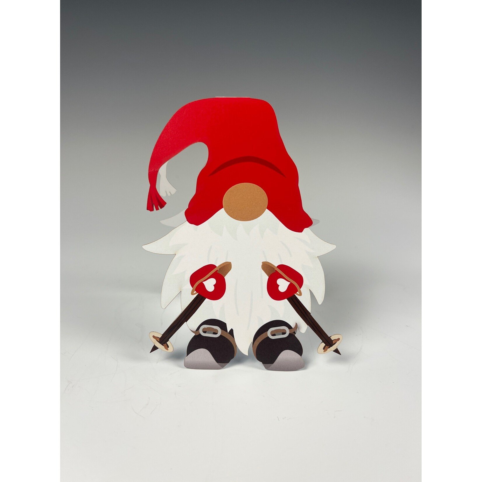 Cards by Anniken Cards by Anniken, Skiing Nisse Stand-Up Card