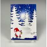 Cards by Anniken, Snowy Pines Nisse Notecard