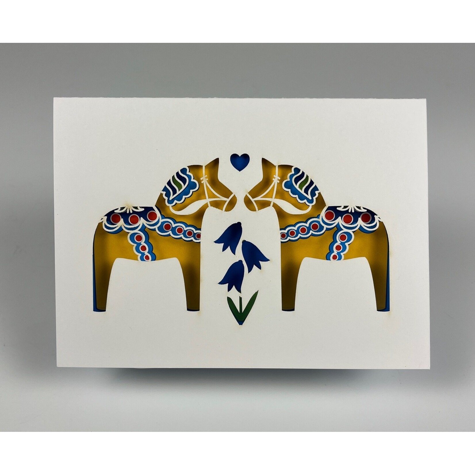 Cards by Anniken Cards by Anniken, Swedish Dalahast Notecard - Yellow