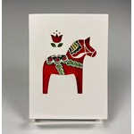 Cards by Anniken Cards by Anniken,  Dalahast Notecard - Red