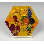 Dana Andersen Painting, Yellow Abstract Hexagon