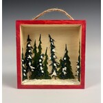 Dana Andersen Painting, Trees w/ Snow