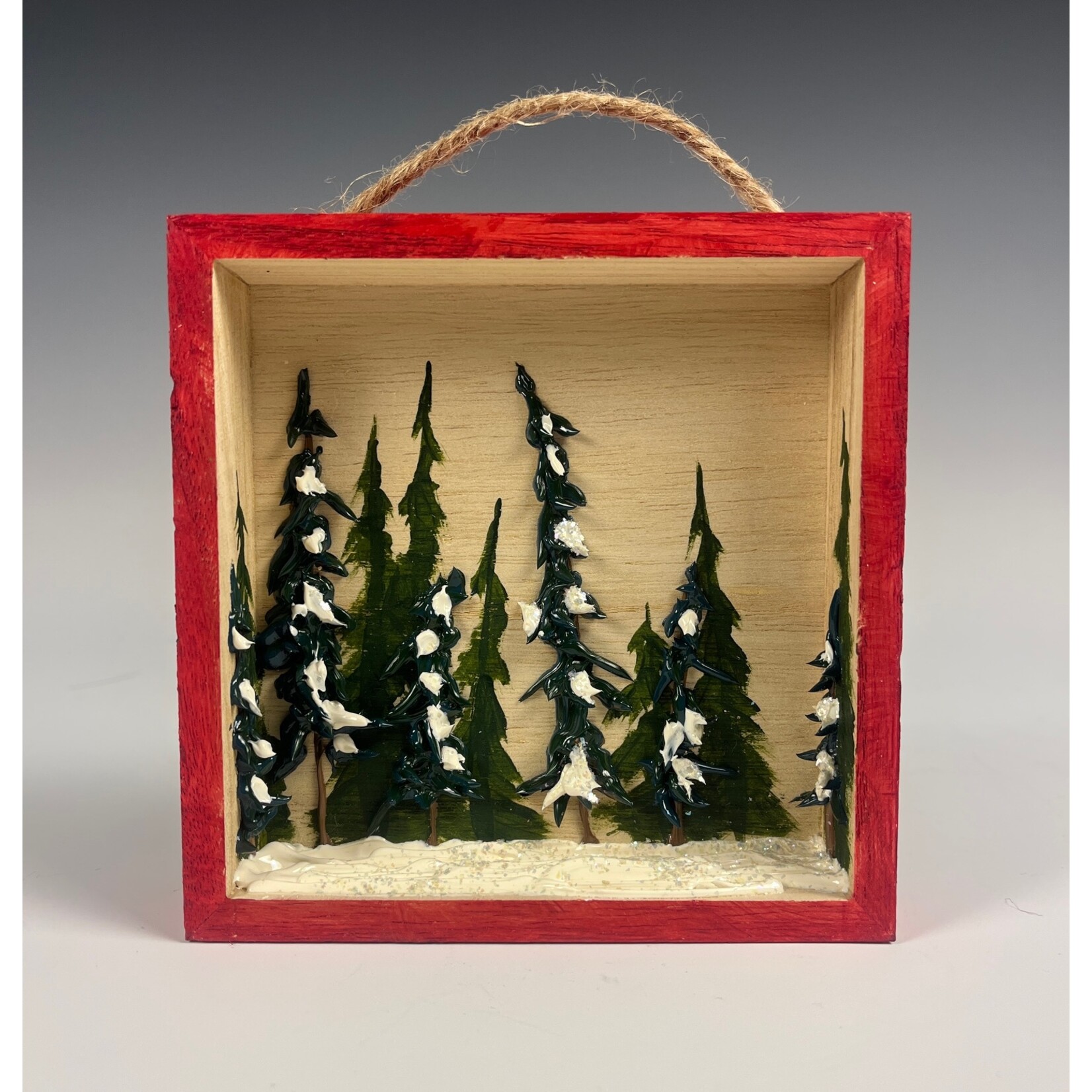 Dana Andersen Painting,  Trees w/ Snow