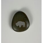 Momadic Etched Rock Magnet, Buffalo