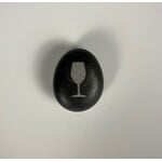 Momadic Etched Rock Magnet, Wine Glass