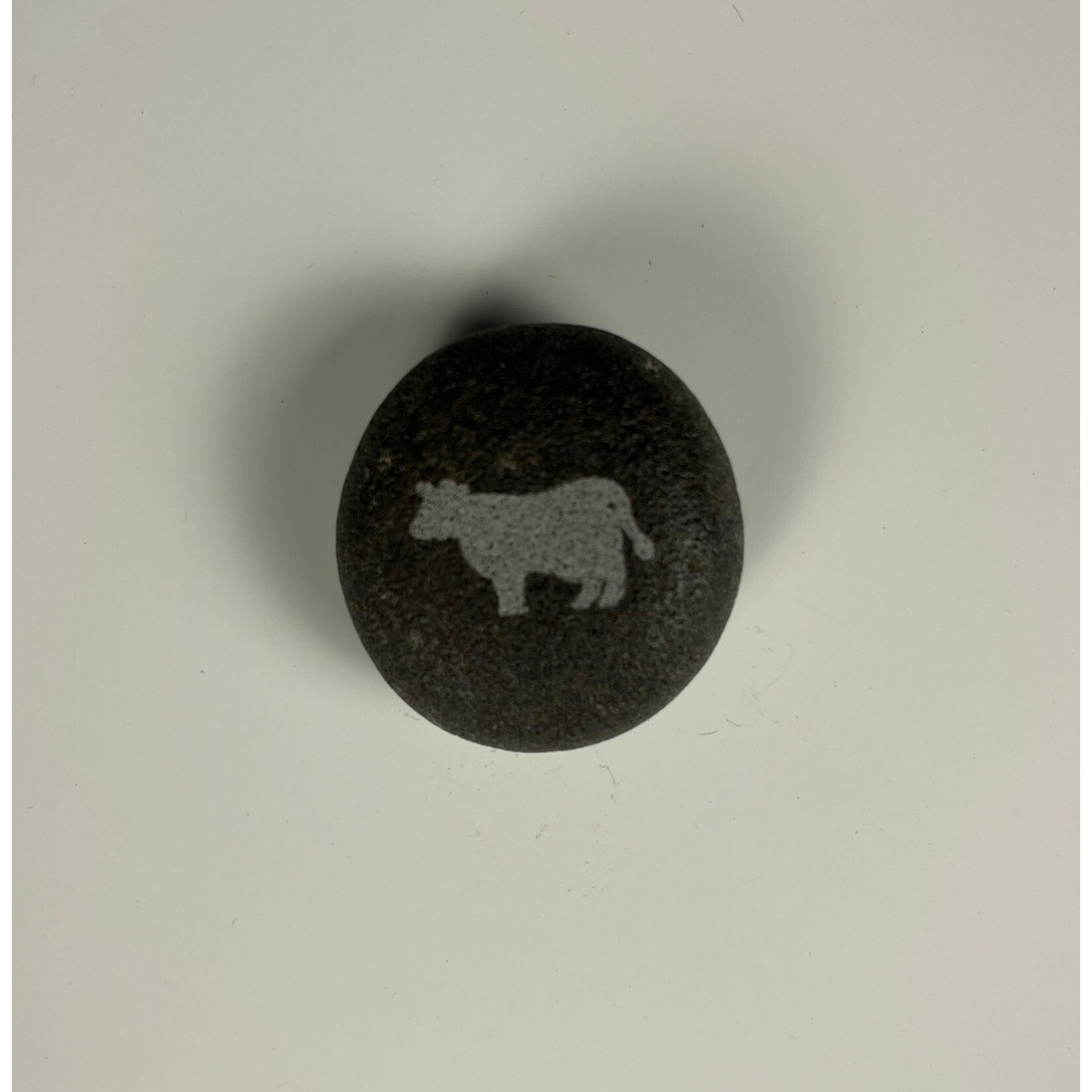 Momadic Etched Rock Magnet, Cow