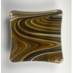 Roxanne Corbett,  Plate, Square, Brown Lines